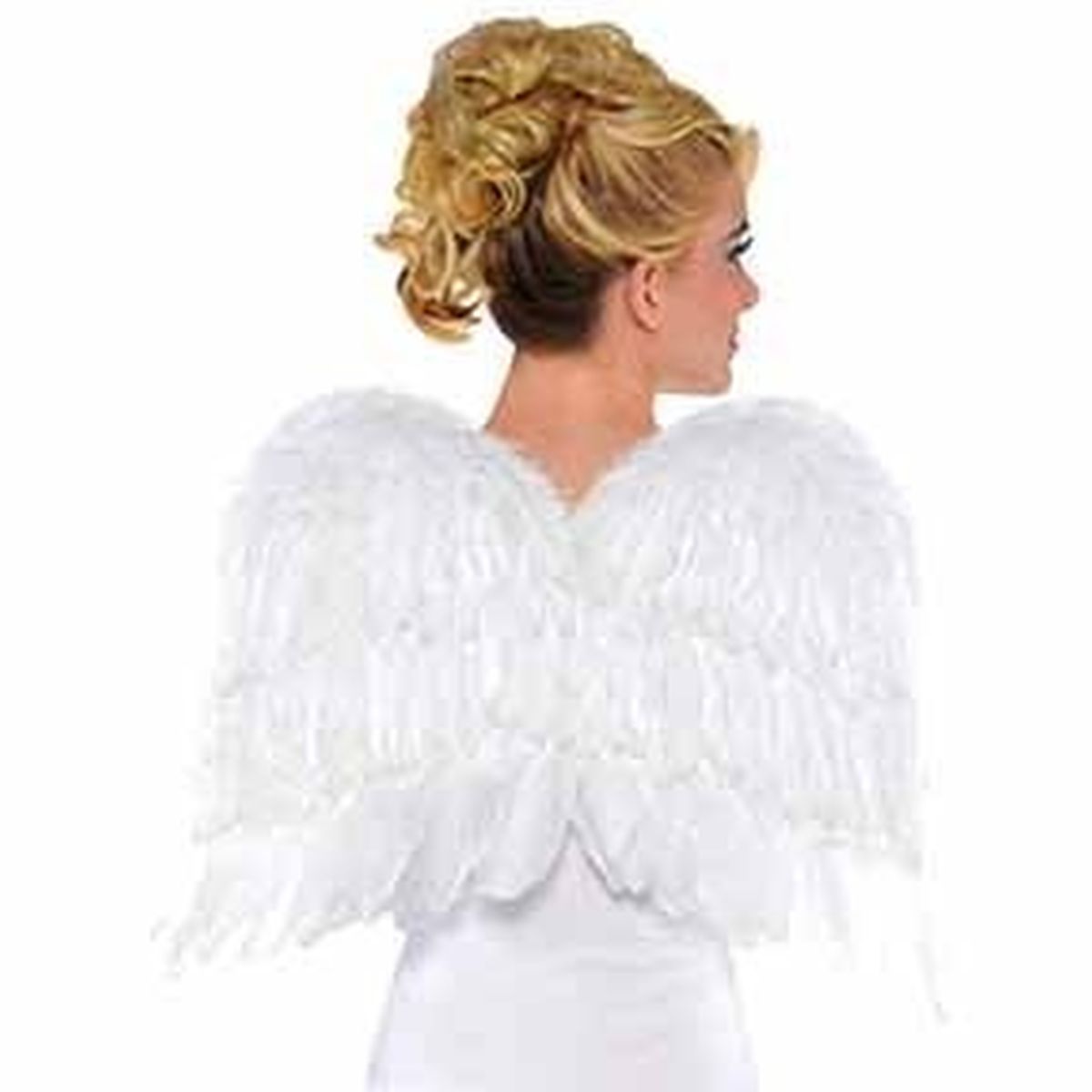 Feathered Angel Wings 60cm - White