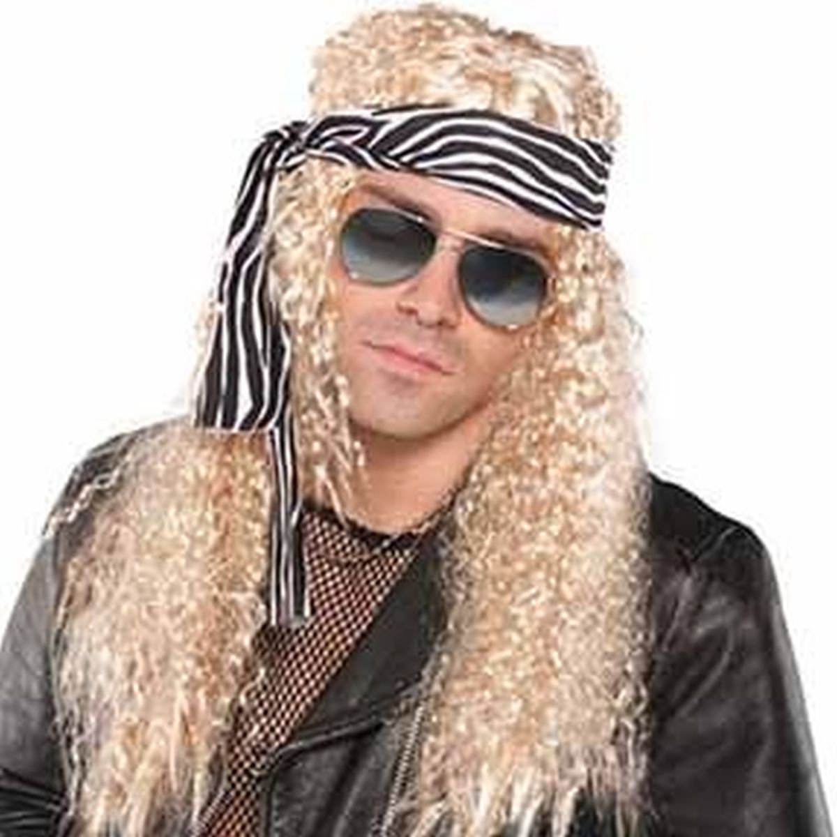 Rock Star Wig and Bandana Kit - Blonde