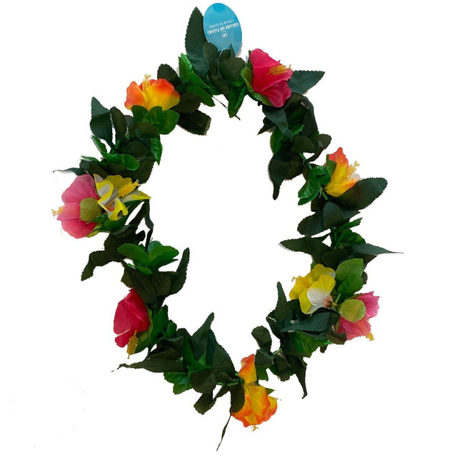Fabric Flower Lei - Multicoloured