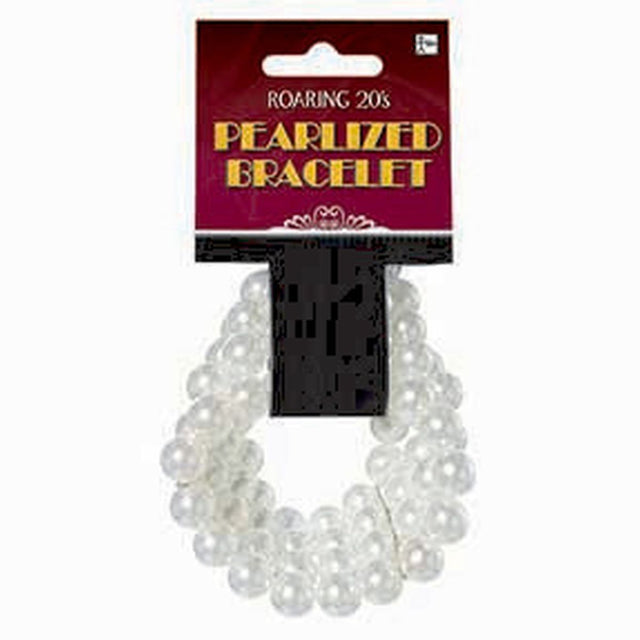 Roaring 20s Faux Pearl Bracelet - White