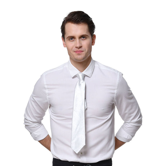 White Fabric Party Tie - PARTY PLANET