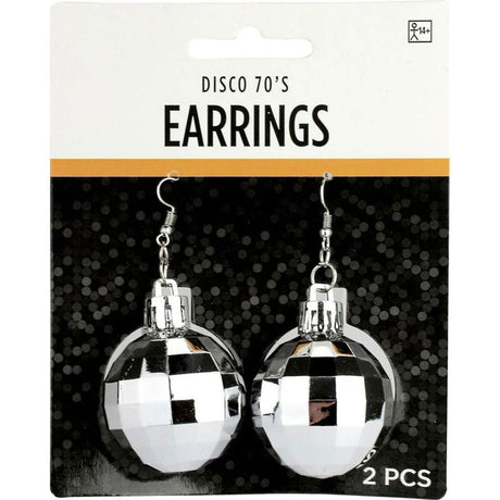 Disco Ball Earrings - Silver