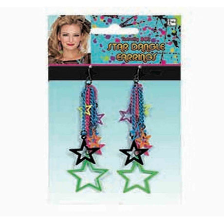 Star Dangle Earrings - Multicoloured