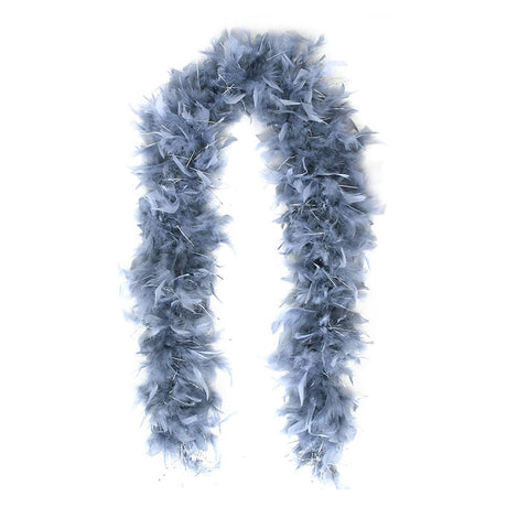 Feather Boa Hot Silver 1.8m - PARTY PLANET