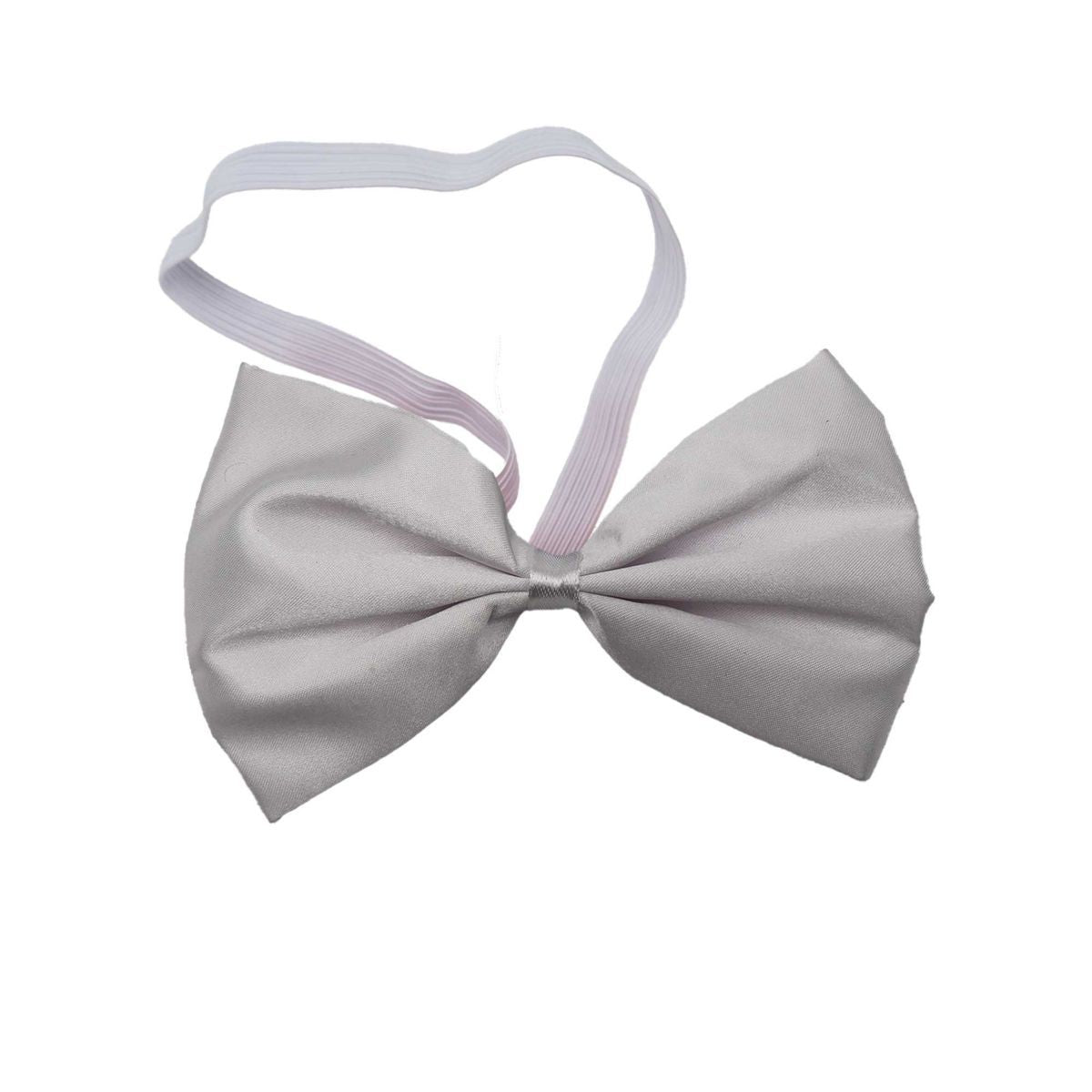 Pre-Tied Elastic Bow Tie - Frosty White