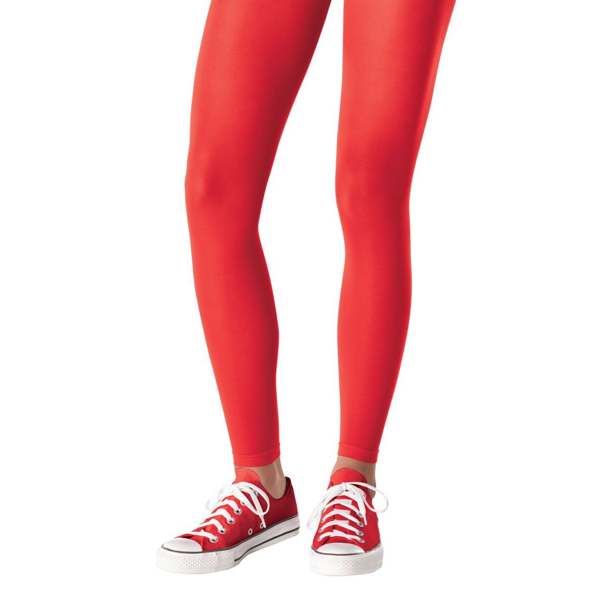 Footless Tights One Size - Apple Red