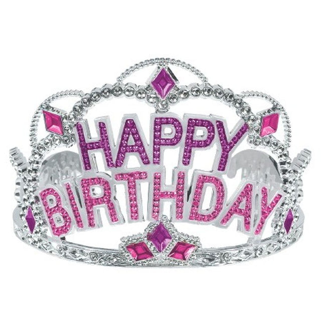 Happy Birthday Gem Tiara - Multicoloured