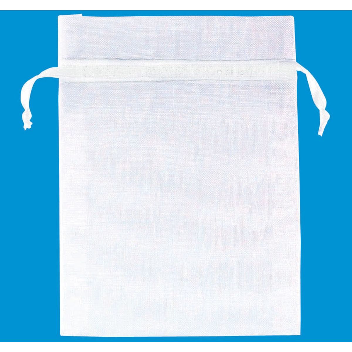24 Pack Organza Drawstring Gift Pouches - White