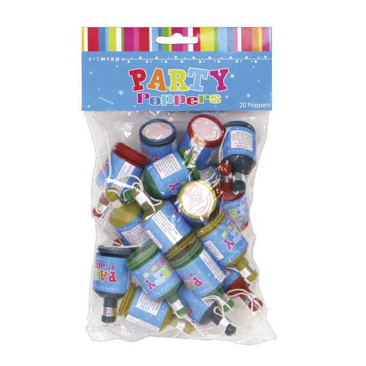 Party Poppers - 20 Pack