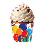 Happy Birthday Paper Cupcake Cups - Pk 12