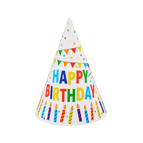 Happy Birthday Paper Cups - Pk 8
