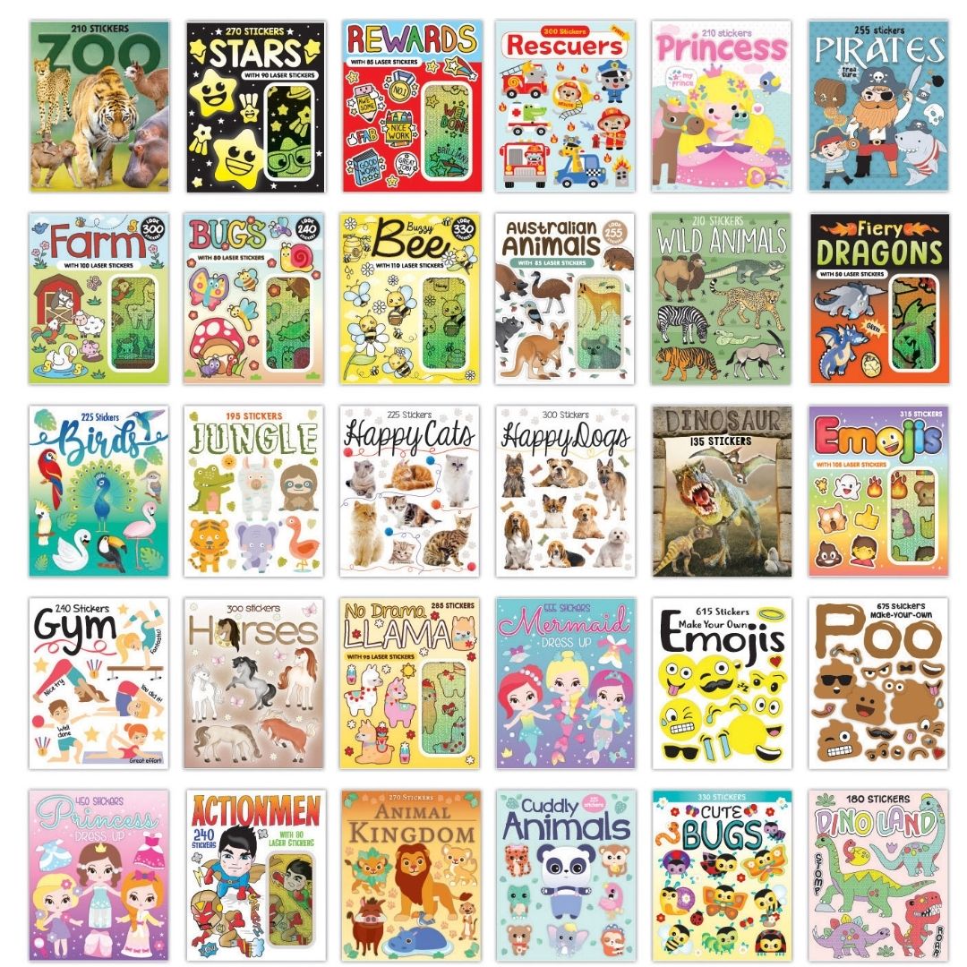 Sticker Activity Books – 54 Designs