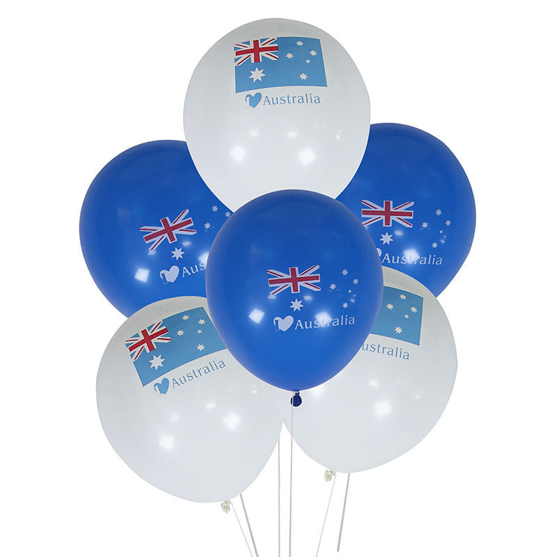 8 Pack 30cm Aussie Balloon - Red Dot