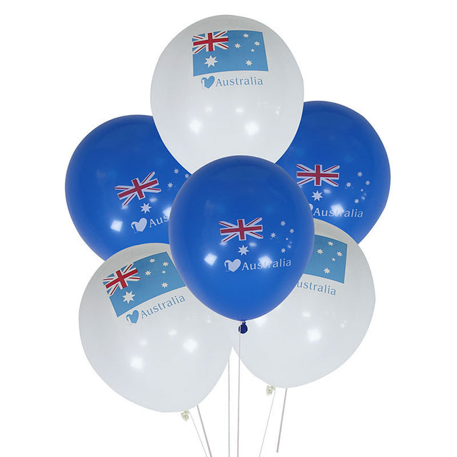 8 Pack 30cm Aussie Balloon - Red Dot