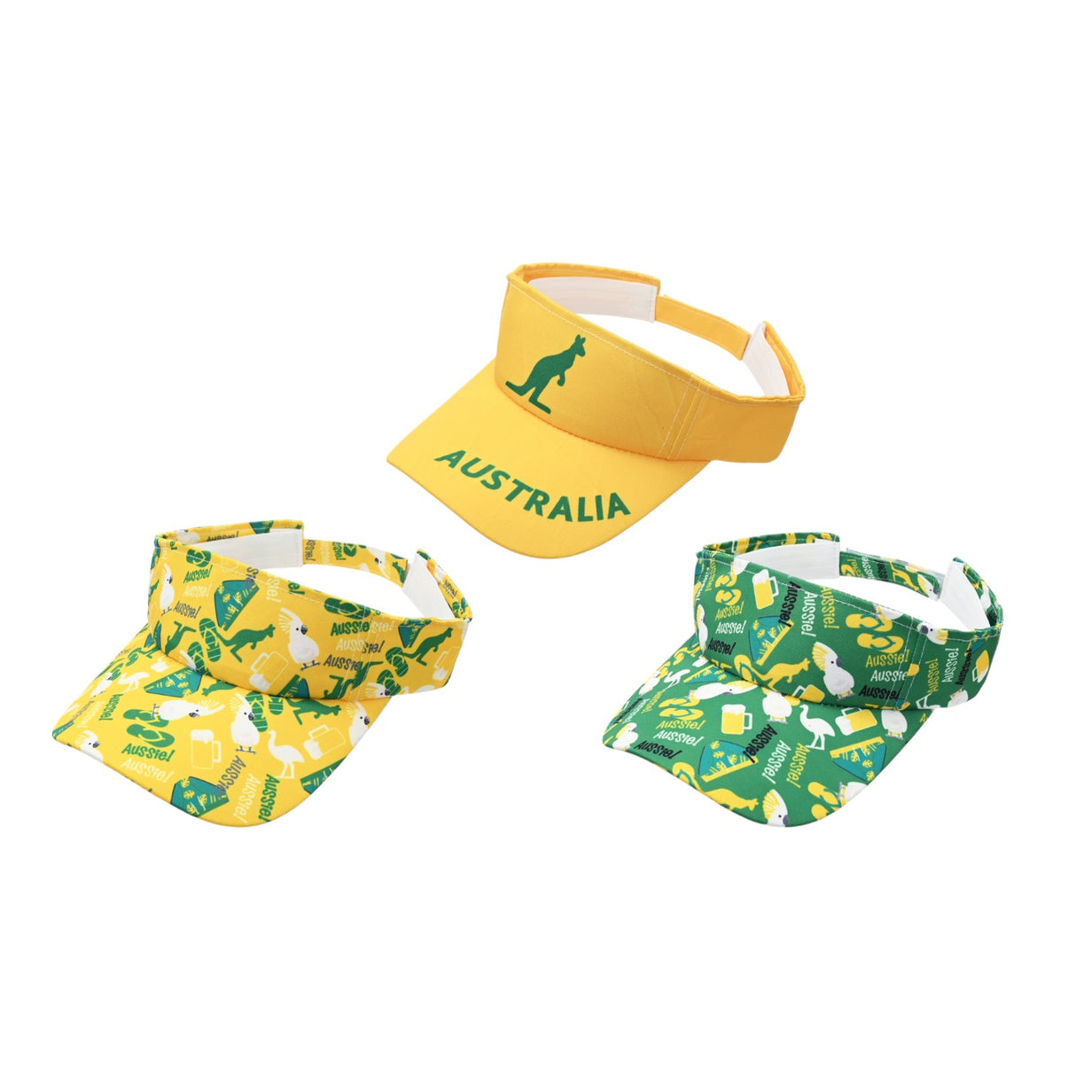 Aussie Sun Visor Green & Gold
