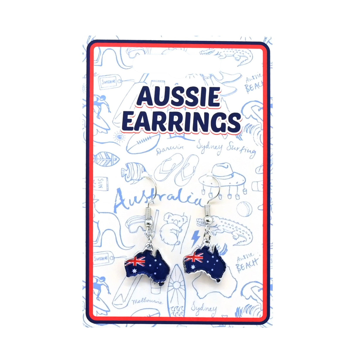 Aussie Flag Earrings - 2 Assorted