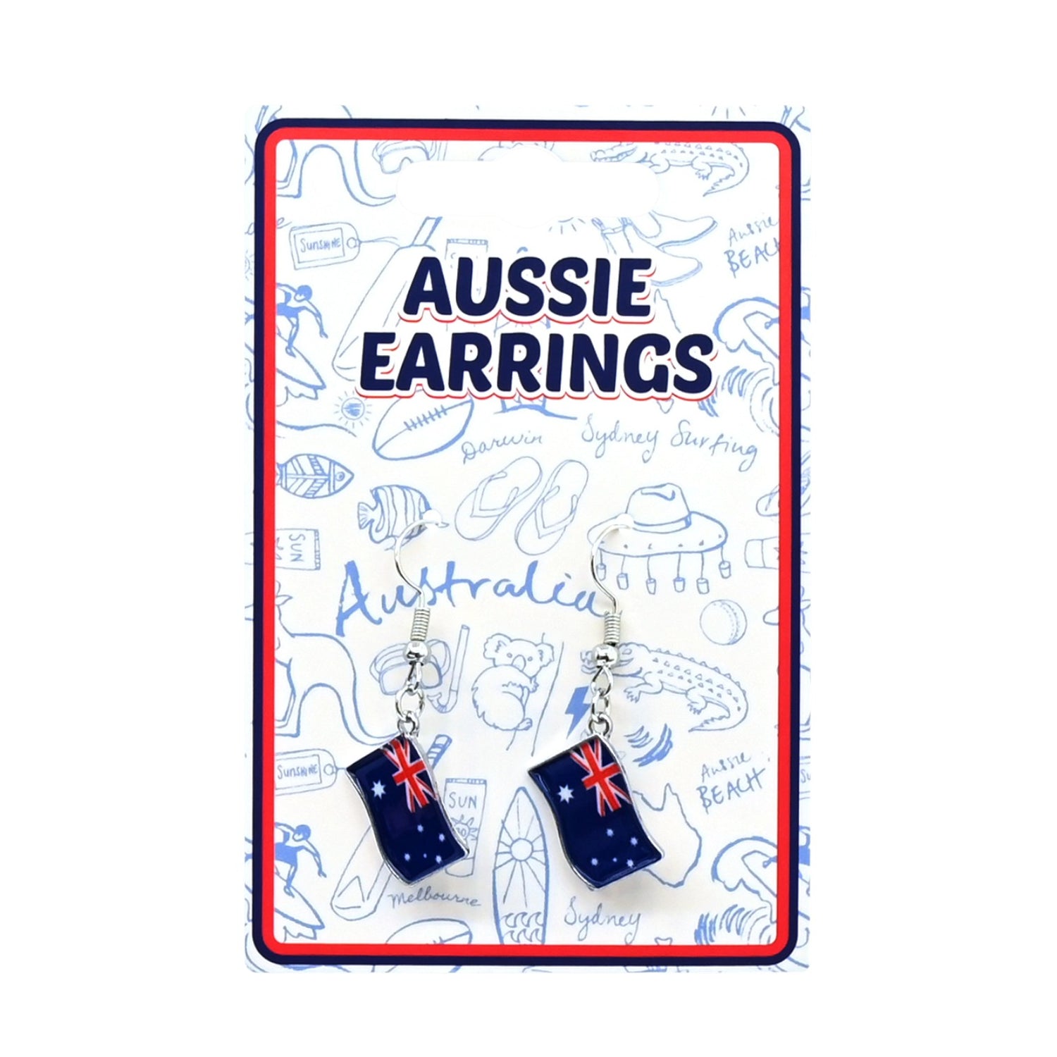 Aussie Flag Earrings - 2 Assorted