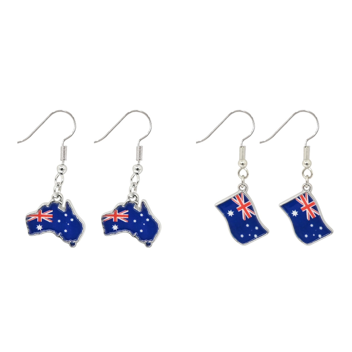 Aussie Flag Earrings - 2 Assorted