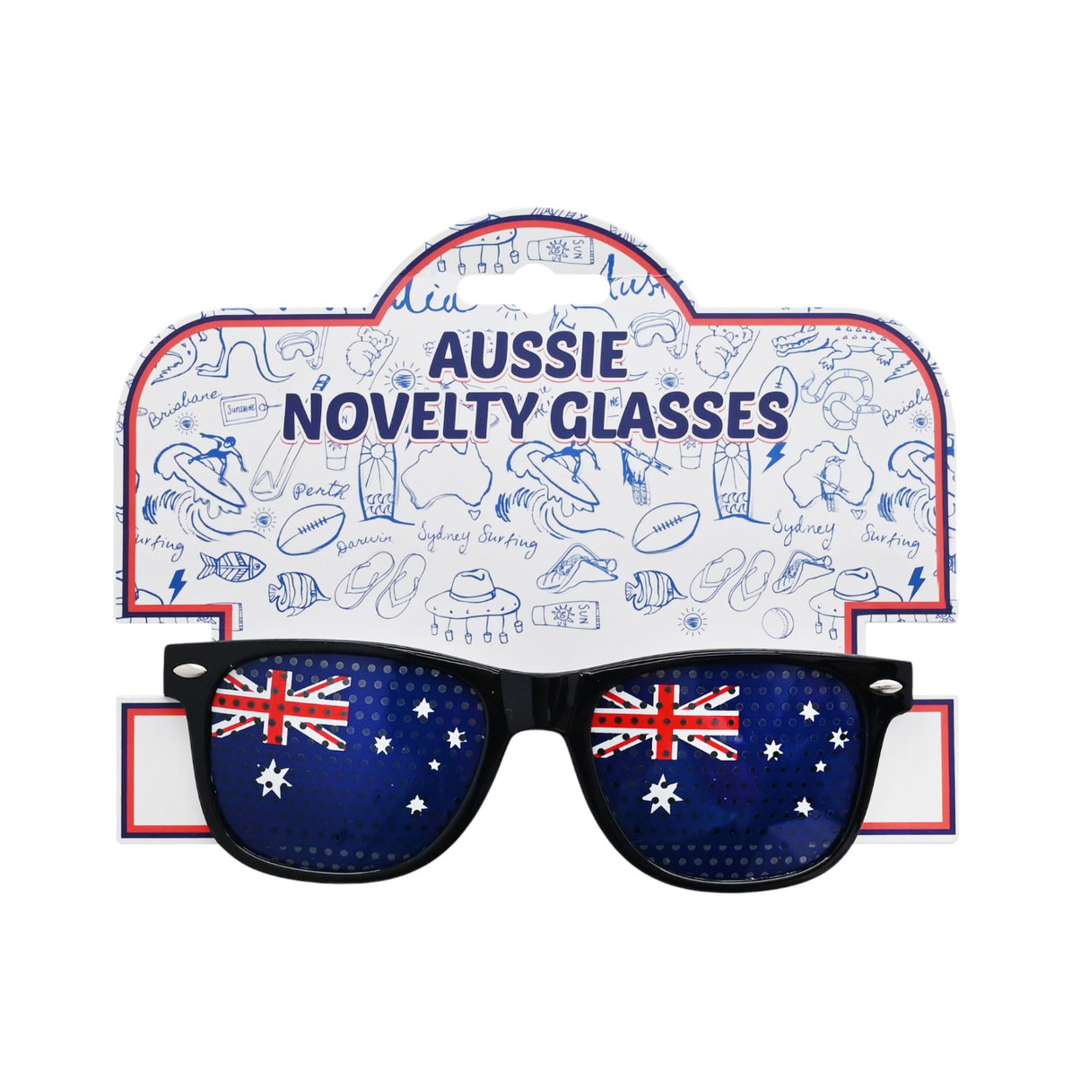 Aussie Jumbo Novelty Glasses