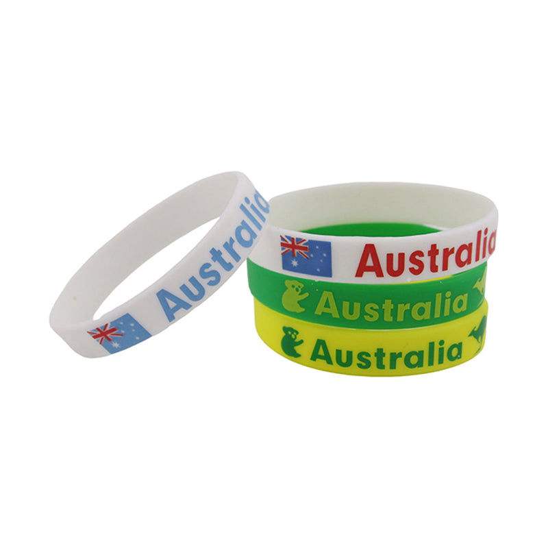 4 Pack Rubber Bracelet - Assorted Designs - Red Dot