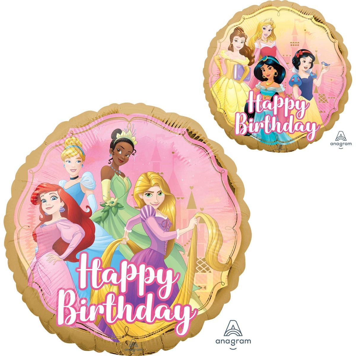 45cm Disney Princess Once Upon A Time Happy Birthday Foil Balloon