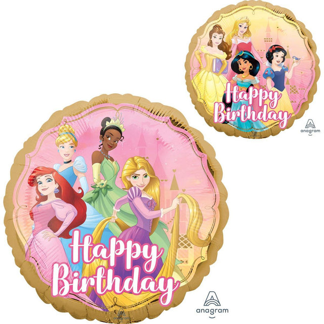 45cm Disney Princess Once Upon A Time Happy Birthday Foil Balloon