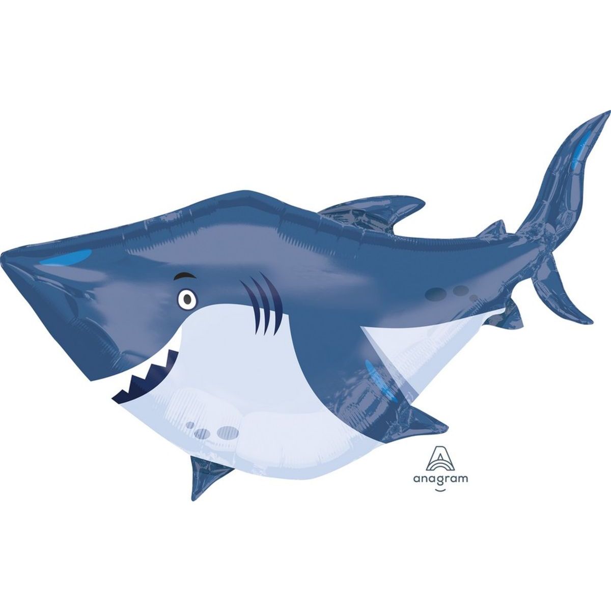 SuperShape XL Shark Foil Balloon 101cm x 81cm - Blue