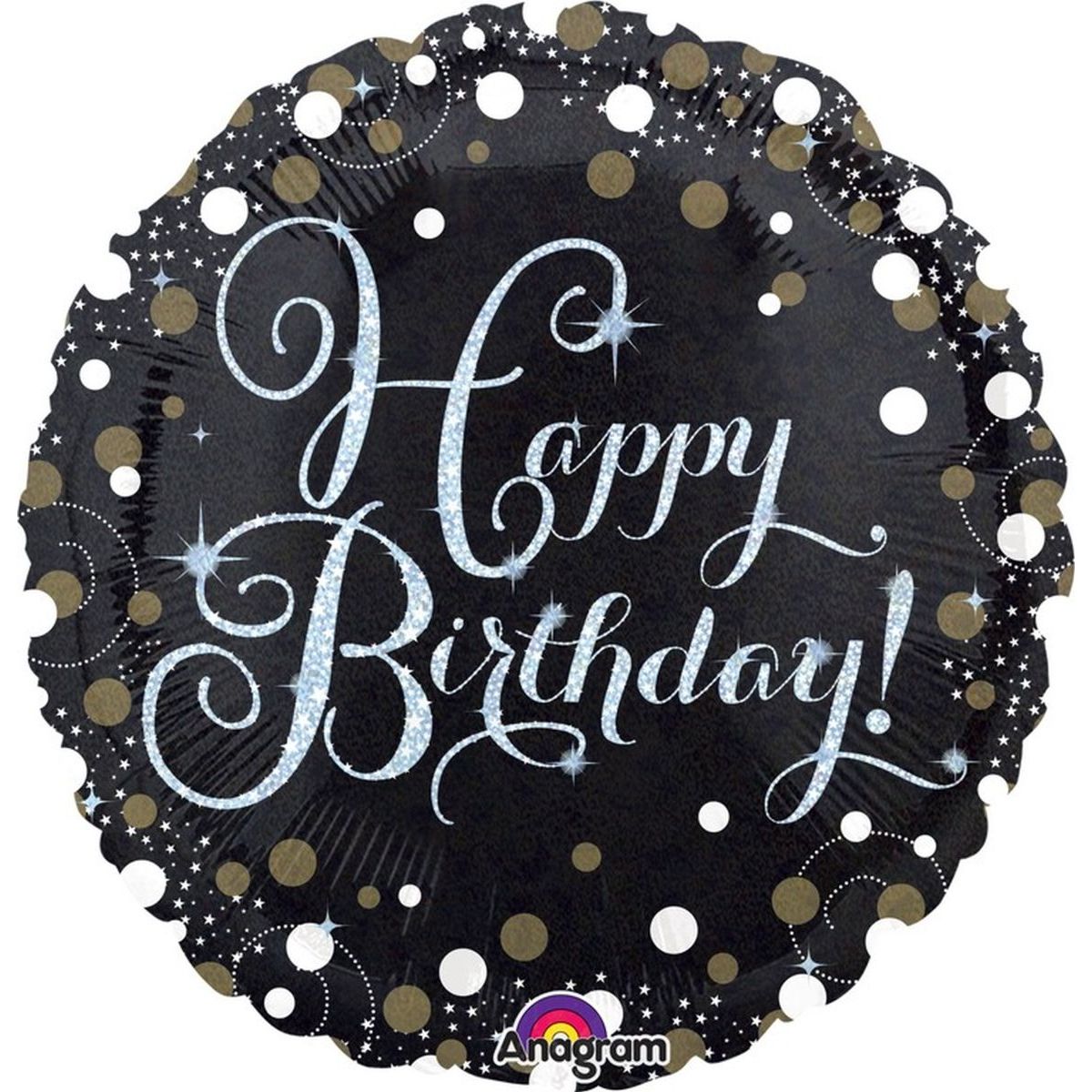 45cm Holographic Sparkling Birthday Foil Balloon