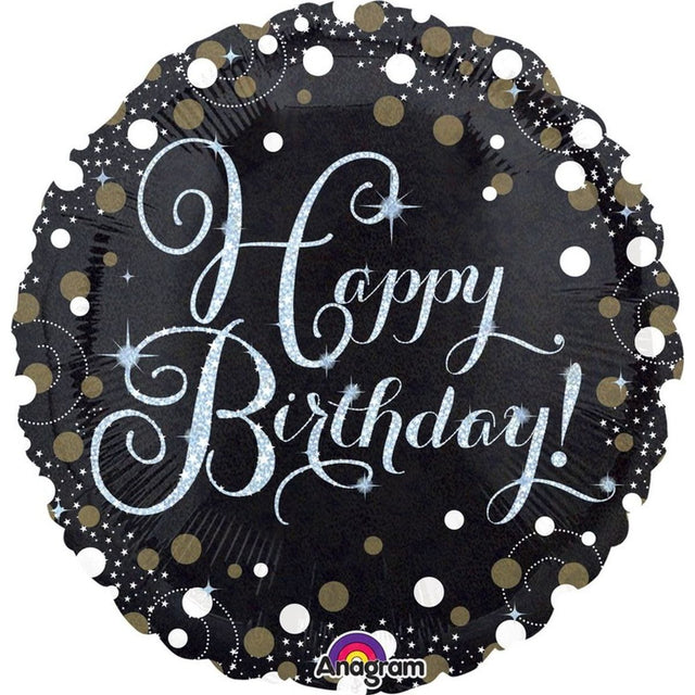 45cm Holographic Sparkling Birthday Foil Balloon