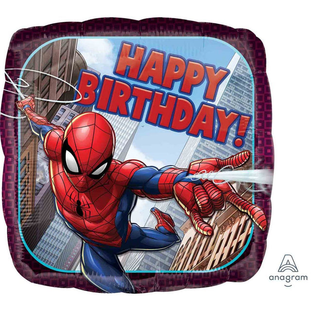 45cm Spider-Man Happy Birthday Foil Balloon