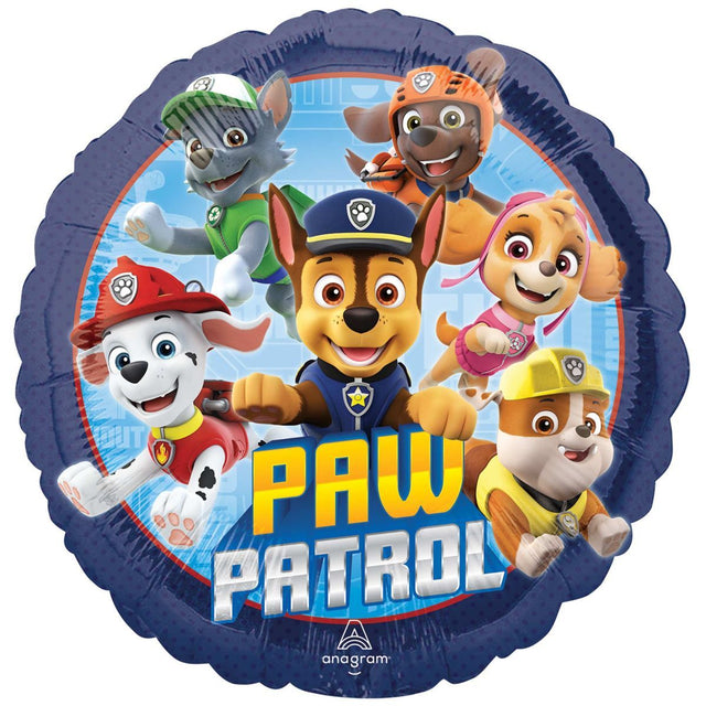 45cm Paw Patrol Gang Helium Round Foil Balloon - Multicoloured