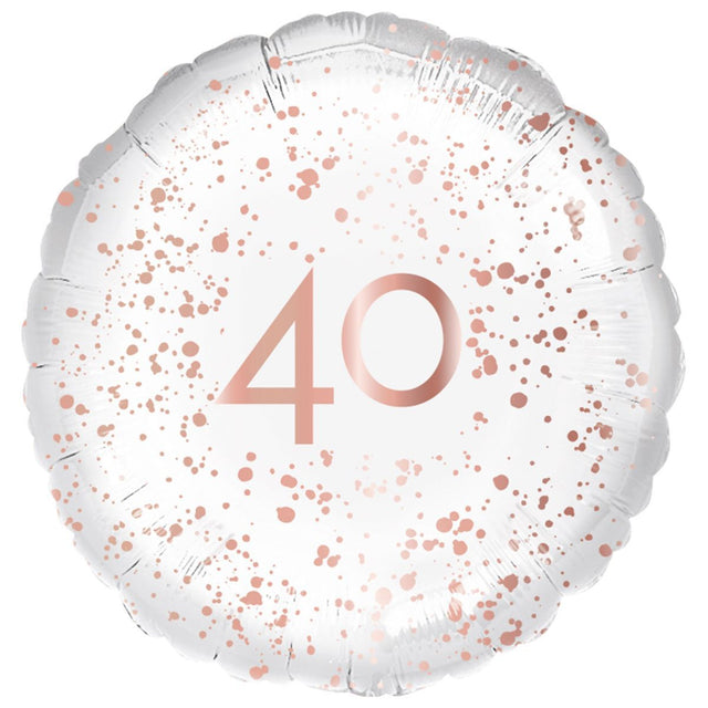 45cm Foil Helium Balloon - Rose Gold 40