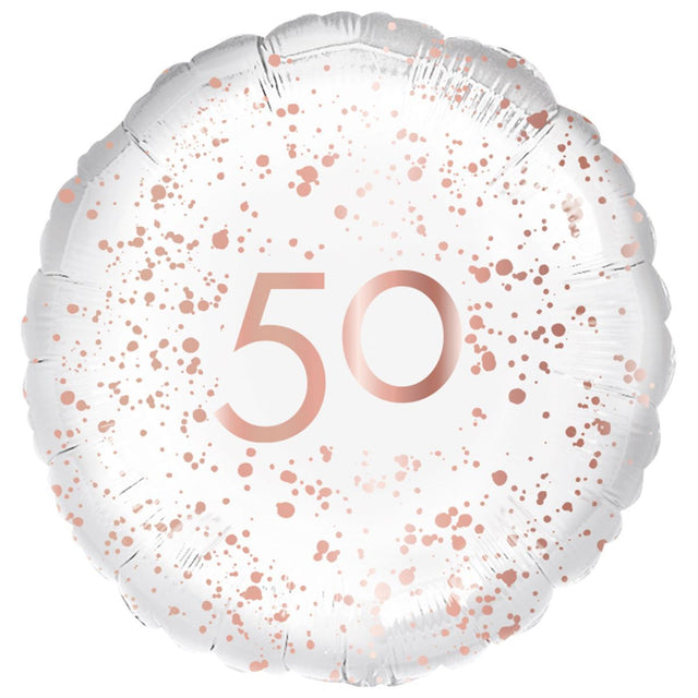 45cm Foil Helium Balloon - Rose Gold 50