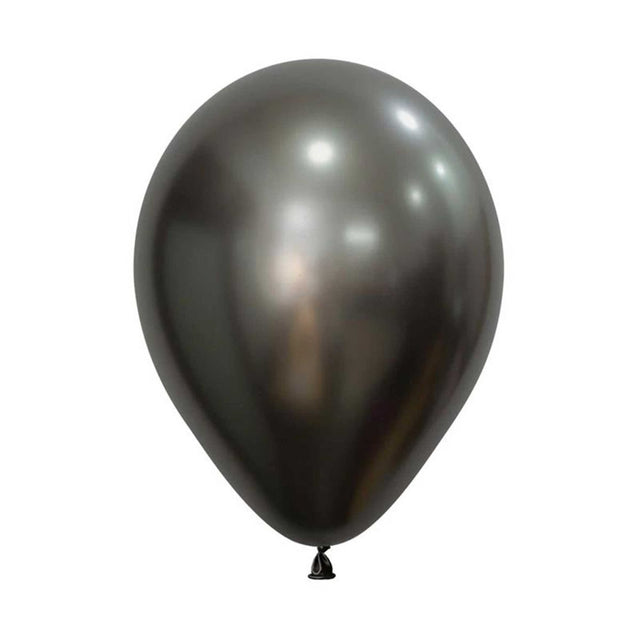 50 Pack 30cm Silk Midnight Grey Latex Balloons