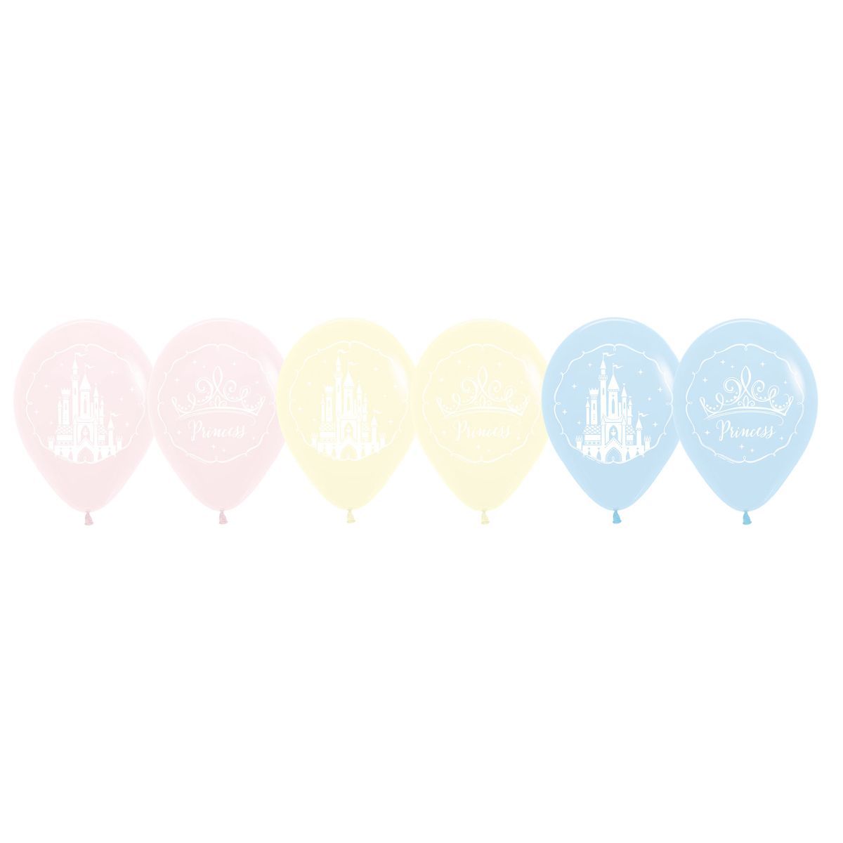 6 Pack Disney Princess Once Upon A Time 30cm Latex Balloons