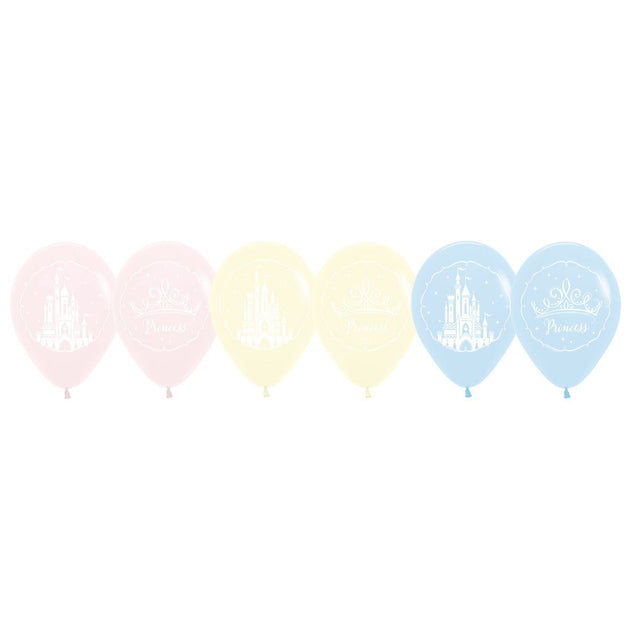 6 Pack Disney Princess Once Upon A Time 30cm Latex Balloons