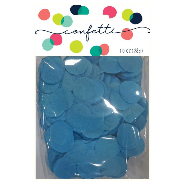 28g Caribbean Blue Tissue Paper Confetti Circles 2cm