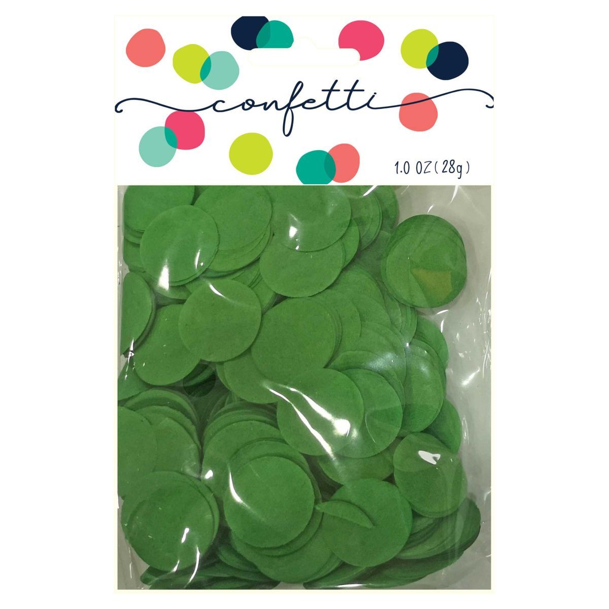 28g Tissue Paper Confetti Circles 2cm - Dark Green