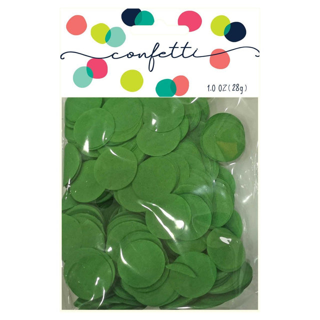 28g Tissue Paper Confetti Circles 2cm - Dark Green
