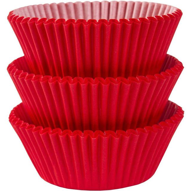 75 Pack Paper Cupcake Cases - Red