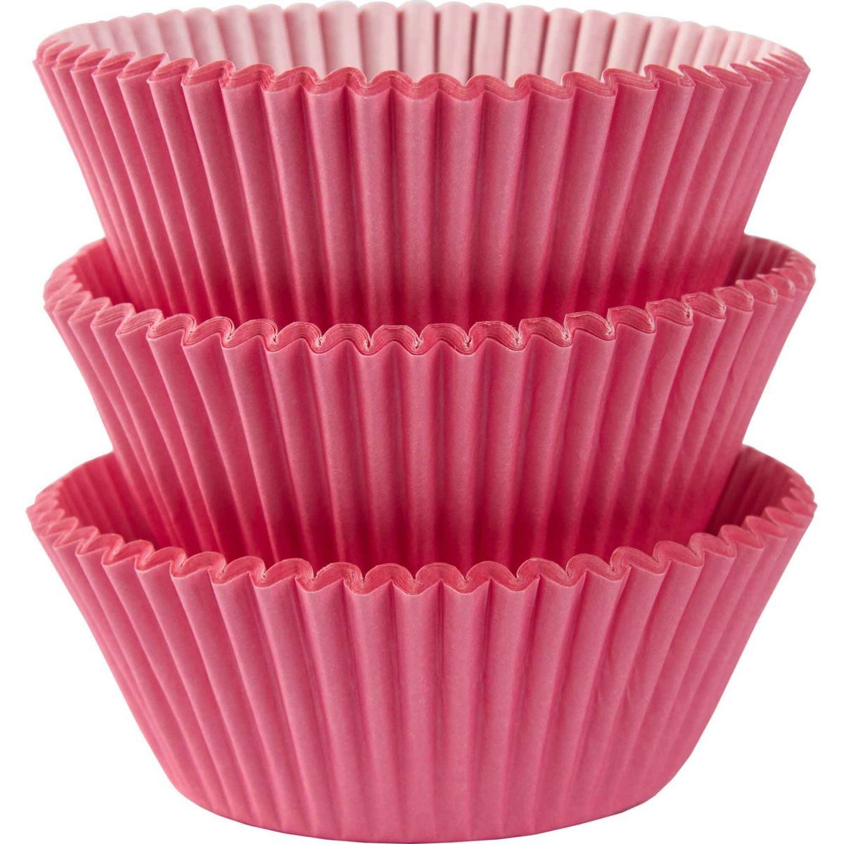 75 Pack Paper Cupcake Cases - Pink
