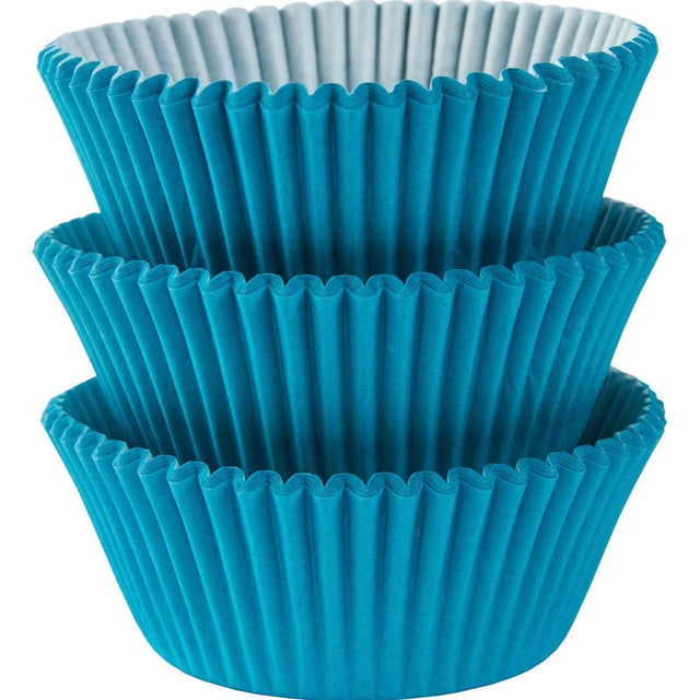 75 Pack Paper Cupcake Cases - Caribbean Blue