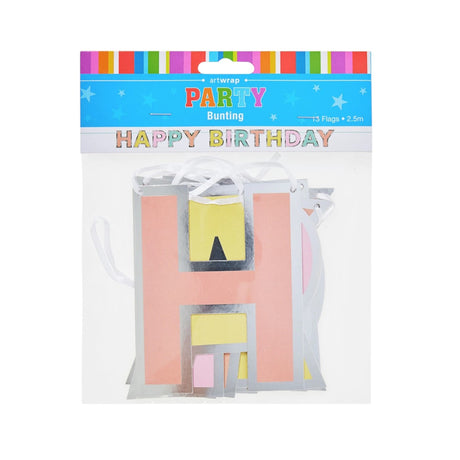 Happy Birthday Bunting - Pastel Colours