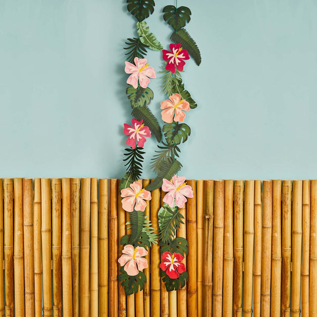 2 Pack Tropical Hanging Garland 2.5m - Multicoloured