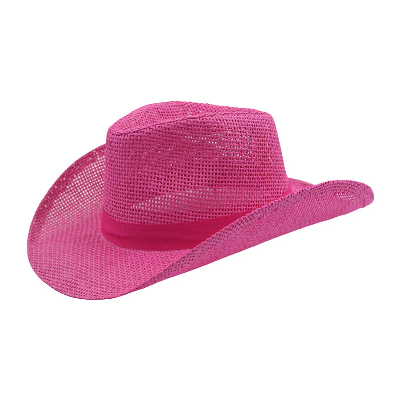 Burlap Cowboy Hat - Pink - PARTY PLANET