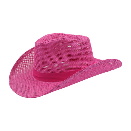 Burlap Cowboy Hat - Pink - PARTY PLANET