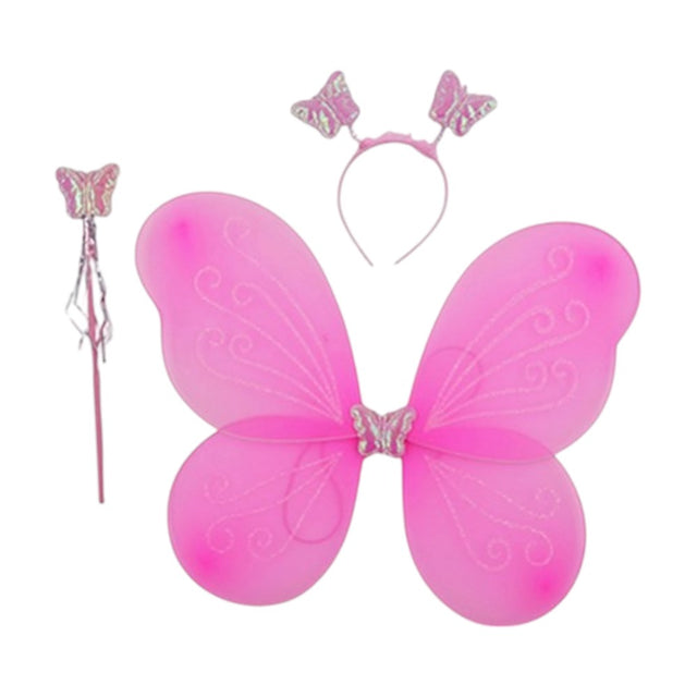 Kids Fairy Wings Costume Set - 3 Piece