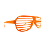 Slatted Novelty Glasses Orange