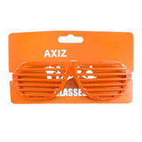 Slatted Novelty Glasses Orange