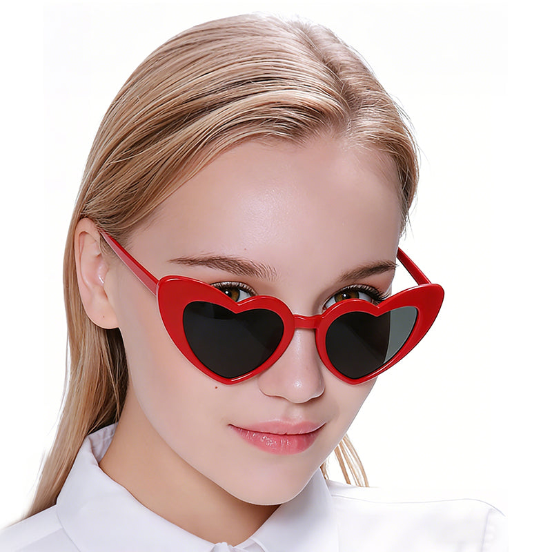 Red Heart Novelty Glasses - Red Dot